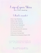 A Sip of Your Stars ☀️🌙 : Mini Chart Reading